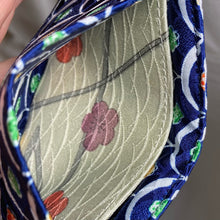 画像をギャラリービューアに読み込む, カードケース(扇花模様紺系A)